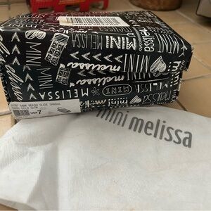Melissa Gold Glitter Slide Sandals